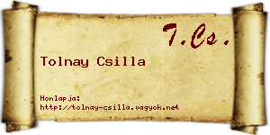 Tolnay Csilla névjegykártya