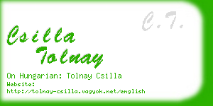 csilla tolnay business card